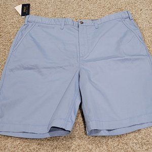 New Men's Polo Ralph Lauren flat front shorts 40 - light blue